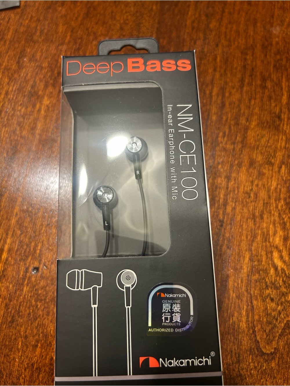 Nakamichi NM-CE100 In-Ear Earphones Deep Bass Wired 3.5mm Jack with Mic - Black